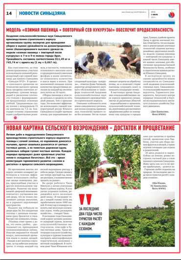 新疆兵团：“两吨粮田”示范田创高产